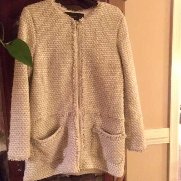 Zara Basic Dress Coat cotton wool blend - Picture 1 of 8